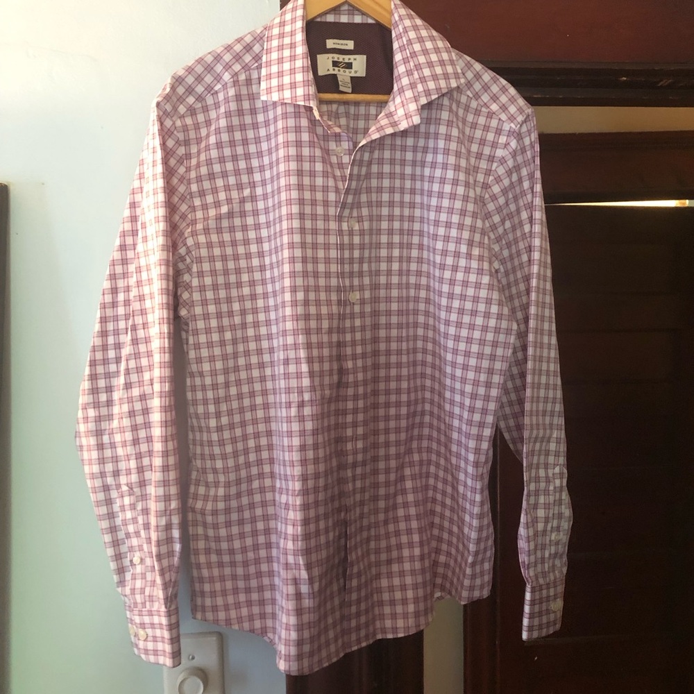 Joseph Abboud Men's Long-Sleeve Checked Dress Shirt
